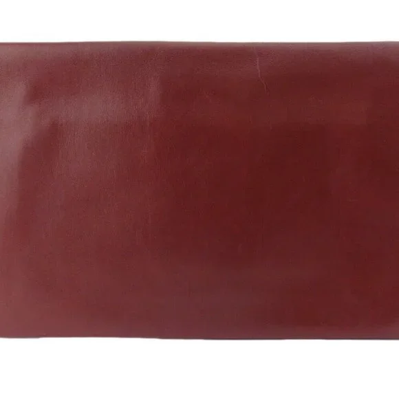 Cartier Clutch Bag Mastline Bordeaux Leather Auth Used T19324